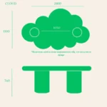 Modern Cloud Design Coffee Table for Kids - Image 5