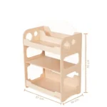 Montessori Bookshelf 3-Tier Wooden Open Shelf Rack - Image 4