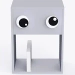 Cute Design Eye Look Kids Bedside Table with 2 Racks & 1 Drawer - Image 5