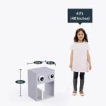 Cute Design Eye Look Kids Bedside Table with 2 Racks & 1 Drawer - Image 6