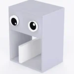 Cute Design Eye Look Kids Bedside Table with 2 Racks & 1 Drawer - Image 4