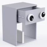 Cute Design Eye Look Kids Bedside Table with 2 Racks & 1 Drawer - Image 2