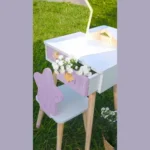 Children's Dressing Table with Chair and Star Mirror for Kids - Image 3