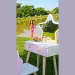 Children's Dressing Table with Chair and Star Mirror for Kids - Image 2