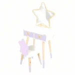 Children's Dressing Table with Chair and Star Mirror for Kids - Image 5