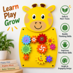 Wall Mounted Yellow Bear Wall Toy for Kids, Perfect for Homes, Schools, and Playrooms