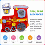 Elegant Creativity Wall Toy Train with Motor Skill Development (Set of 3) - Image 2