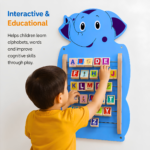 Elegant Wall Mounted Blue Elephant Wall Toy for Kids, Perfect for Homes, Schools, and Playrooms - Image 2