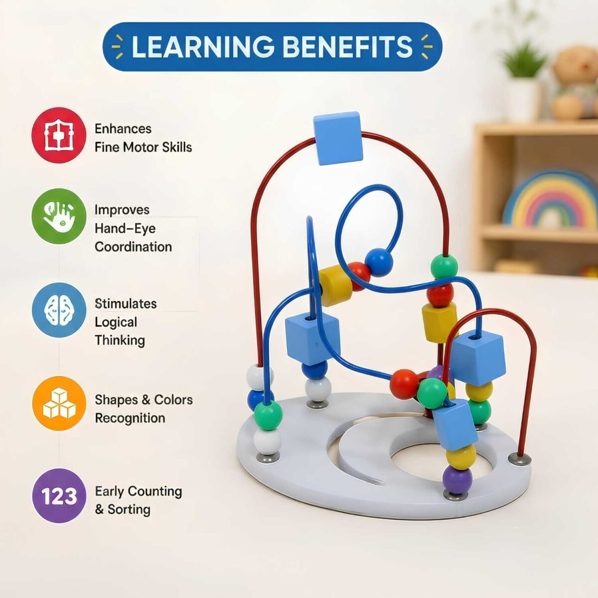 Spiral Mini Abacus Bead Maze Toy for Kids - Image 2