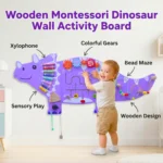 Montessori Activity Dinosaur Wall Toy with Motor Skill Development for Kids - Image 5