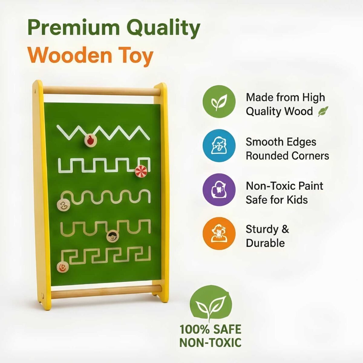 Montessori Green Pull The Nob Floor Toy for Kids - Image 4