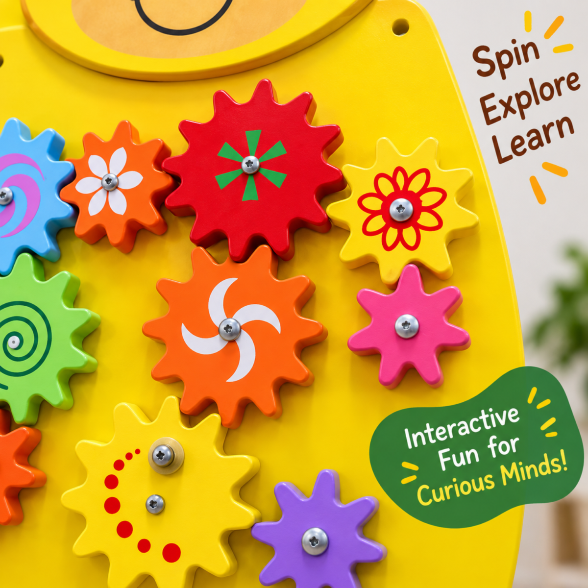 Wall Mounted Yellow Bear Wall Toy for Kids, Perfect for Homes, Schools, and Playrooms - Image 3