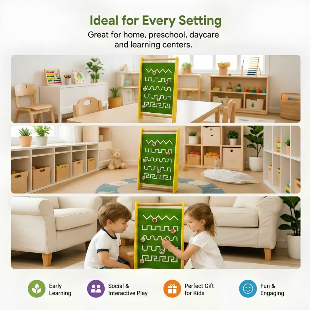 Montessori Green Pull The Nob Floor Toy for Kids - Image 6