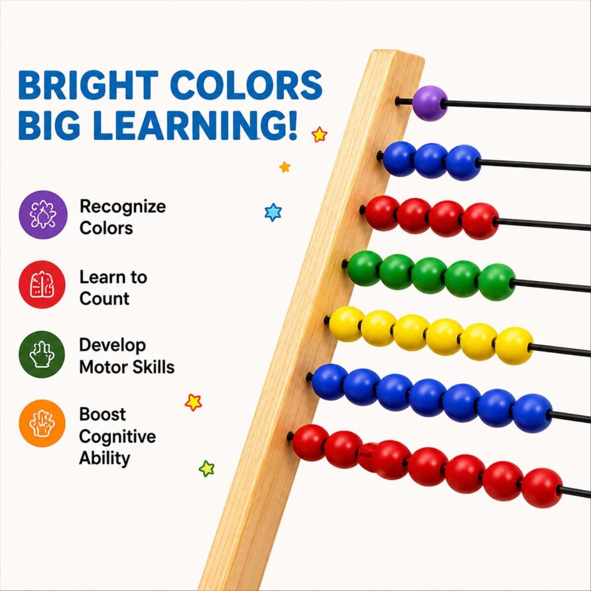 Small Abacus with 55 Balls Educational Counting Toy - Image 3