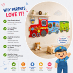 Elegant Creativity Wall Toy Train with Motor Skill Development (Set of 3) - Image 5