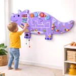 Montessori Activity Dinosaur Wall Toy with Motor Skill Development for Kids