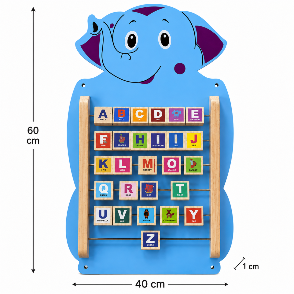 Elegant Wall Mounted Blue Elephant Wall Toy for Kids, Perfect for Homes, Schools, and Playrooms - Image 5
