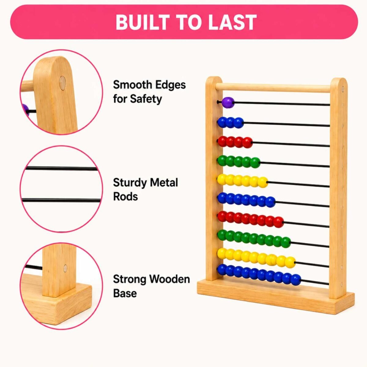 Small Abacus with 55 Balls Educational Counting Toy - Image 4