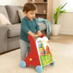 First Steps Baby Walker Toy Trolley Push Along Activity for Kids - Image 4