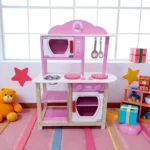 Elegant Playing Kitchen Set Cooking Kitchen Toy for Toddlers & Children (Pink) - Image 8