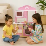 Elegant Playing Kitchen Set Cooking Kitchen Toy for Toddlers & Children (Pink) - Image 2