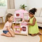 Elegant Playing Kitchen Set Cooking Kitchen Toy for Toddlers & Children (Pink) - Image 3