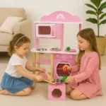 Elegant Playing Kitchen Set Cooking Kitchen Toy for Toddlers & Children (Pink) - Image 5