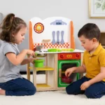 Elegant Playing Kitchen Set Cooking Set with Accessories Realistic Kitchen Toy for Toddlers & Children - Image 3