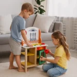 Elegant Playing Kitchen Set Cooking Set with Accessories Realistic Kitchen Toy for Toddlers & Children - Image 4