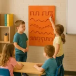Wall Toy Orange Ball Game Zigzag Line Non-Toxic Gaming Toy - Image 3