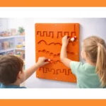 Wall Toy Orange Ball Game Zigzag Line Non-Toxic Gaming Toy