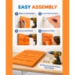 Wall Toy Orange Ball Game Zigzag Line Non-Toxic Gaming Toy - Image 2