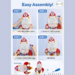 Creativity Big Rocket Wall Toy with Motor Skill Development - Image 2