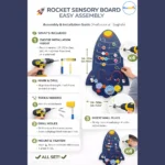 Creativity Small Rocket Wall Toy with Motor Skill Development - Image 2