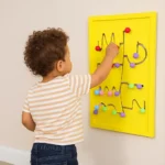 Educational Wall-Mounted Yellow Nob Movers Gaming Toy