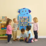 Elegant Wall Mounted Blue Elephant Wall Toy for Kids, Perfect for Homes, Schools, and Playrooms - Image 4