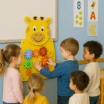 Wall Mounted Yellow Bear Wall Toy for Kids, Perfect for Homes, Schools, and Playrooms - Image 3