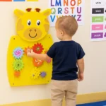 Wall Mounted Yellow Bear Wall Toy for Kids, Perfect for Homes, Schools, and Playrooms