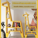 Bookshelf 3-Tier Wrought Iron Desktop Bookshelf Storage Rack for Bedroom, Computer Desk - Image 2