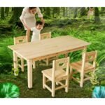 Modern 4 Seater Dining Table Set Study Table - Image 3