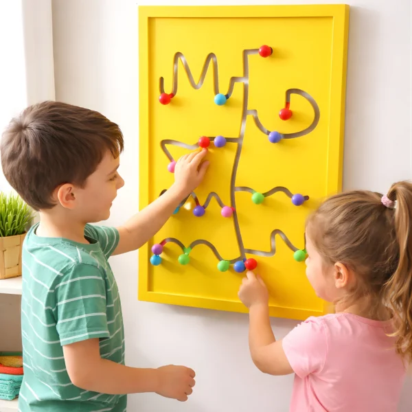 Educational Wall-Mounted Yellow Nob Movers Gaming Toy (Copy)