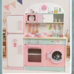 Wooden Kids Kitchen Set with Fridge, Oven & Sink Toy For Kids