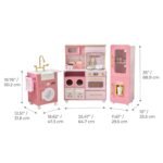 Wooden Kids Kitchen Play Set with Fridge, Sink & Washing Machine For Kids - Image 2