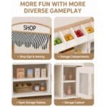 Wooden White Market Stall Pretend Play Set for Boys & Girls - Image 2