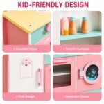 Wooden Kids Kitchen Set with Fridge, Oven & Sink Toy For Kids - Image 3