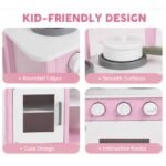 Wooden Kids Kitchen Set with Microwave, Sink & Oven Toy For Kids - Image 4