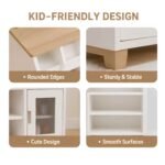 Wooden White Market Stall Pretend Play Set for Boys & Girls - Image 3