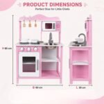 Wooden Kids Kitchen Set with Microwave, Sink & Oven Toy For Kids - Image 3