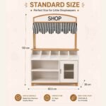 Wooden White Market Stall Pretend Play Set for Boys & Girls - Image 4