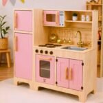 Wooden Kids Kitchen Set with Fridge, Oven & Microwave Toy For Kids (Copy)